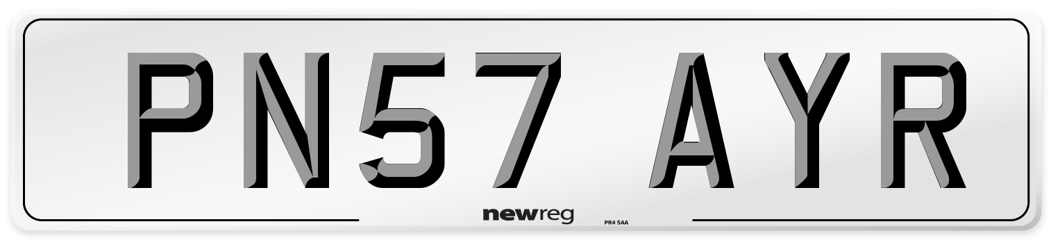 PN57 AYR Number Plate from New Reg